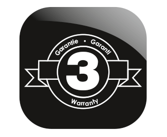 3 year manufacturer's guarantee